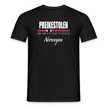 Preikestolen - Männer T-Shirt - Schwarz - Vorne - AI Model Male 178 light (178cm)