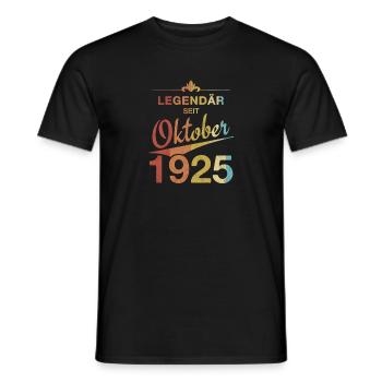 100e anniversaire Légendaire depuis octobre 1925 - T-shirt homme - noir - Devant - AI Model Male 178 light (178cm)