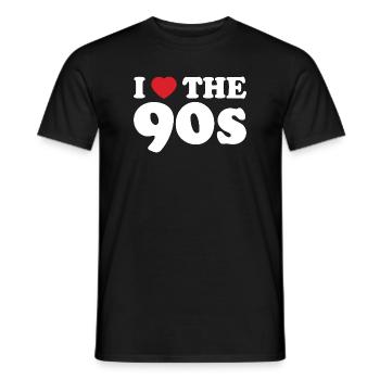 Colorful 90s retro design - Men's T-Shirt - black - Front - AI Model Male 178 light (178cm)