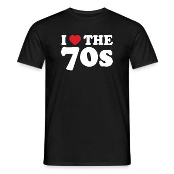 Die Liebe der 70er Jahre - Männer T-Shirt - Schwarz - Vorne - AI Model Male 178 light (178cm)