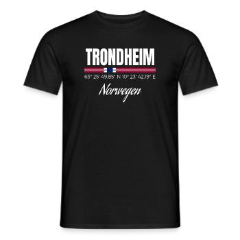 Trondheim - Männer T-Shirt - Schwarz - Vorne - AI Model Male 178 light (178cm)