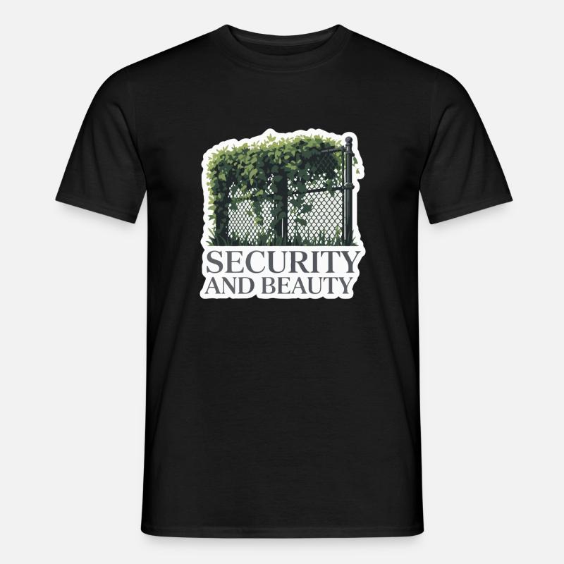 Bewachtes Gartenzaun-Design - Männer T-Shirt - Schwarz