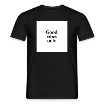 Vibes Positives Épurées - T-shirt homme - noir - Devant - AI Model Male 178 light (178cm)