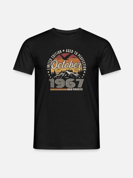 Oktober 1967 Verjaardagscadeau - Oktober 1967 - Heren T-shirt - zwart