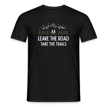 Trail Running - Quittez la route, prenez les sentiers - T-shirt homme - noir - Devant - AI Model Male 178 light (178cm)