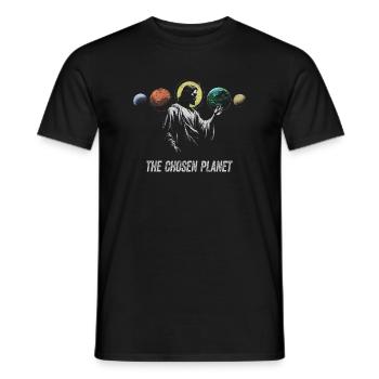 La planète choisie Design artistique - T-shirt homme - noir - Devant - AI Model Male 178 light (178cm)