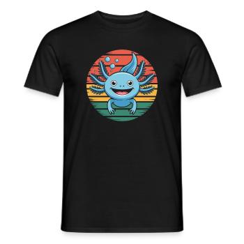 Axolotl Animal Design - Men's T-Shirt - black - Front - AI Model Male 178 light (178cm)