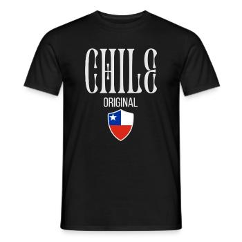 Originaire du Chili, né au Chili - T-shirt homme - noir - Devant - AI Model Male 178 light (178cm)