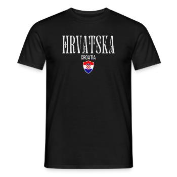 Originally from Croatia, born in Croatia - Men's T-Shirt - black - Front - AI Model Male 178 light (178cm)