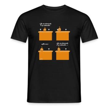 Katzenliebe, Humor und katzenartige Leidenschaft - Männer T-Shirt - Schwarz - Vorne - AI Model Male 178 light (178cm)