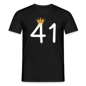 Königliche Graffiti-Nummer 41 - Männer T-Shirt - Schwarz - Vorne - AI Model Male 178 light (178cm)