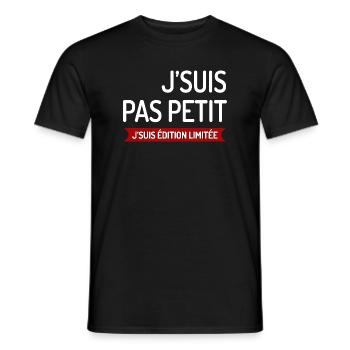 T-SHIRT ICH BIN NICHT KLEIN ICH BIN LIMITIERTE EDITION - Männer T-Shirt - Schwarz - Vorne - AI Model Male 178 light (178cm)