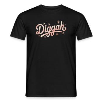 Diggah - Funny Memes - Men's T-Shirt - black - Front - AI Model Male 178 light (178cm)