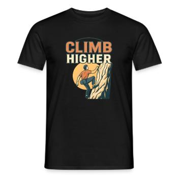 Kletterheld Motiv Design - Männer T-Shirt - Schwarz - Vorne - AI Model Male 178 light (178cm)