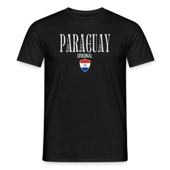Originally from Paraguay, born in Paraguay - Men's T-Shirt - black - Front - AI Model Male 178 light (178cm)