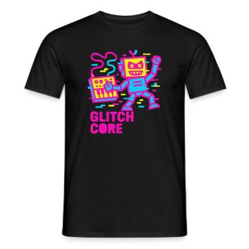 Glitchcore! - Männer T-Shirt - Schwarz - Vorne - AI Model Male 178 light (178cm)