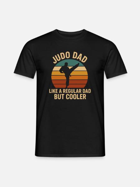 Judo-Papa wie ein normaler Papa, aber cooler - Männer T-Shirt - Schwarz