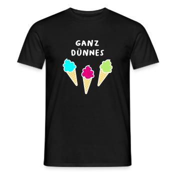 Ganz dünnes Eis coole Quotes Bürohumor Eiscreme - Männer T-Shirt - Schwarz - Vorne - AI Model Male 178 light (178cm)