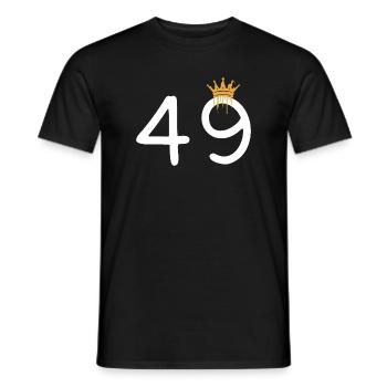 49 - T-shirt homme - noir - Devant - AI Model Male 178 light (178cm)