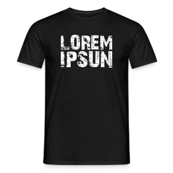 LOREM_IPSUN - Männer T-Shirt - Schwarz - Vorne - AI Model Male 178 light (178cm)