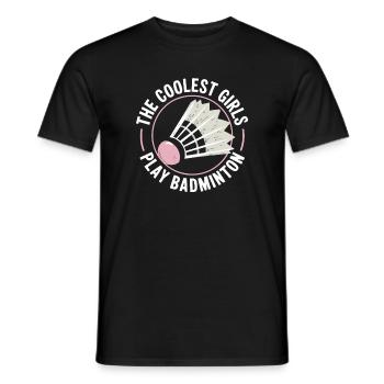 Badminton Mädchen Design - Männer T-Shirt - Schwarz - Vorne - AI Model Male 178 light (178cm)