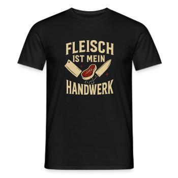 La viande est mon motif artisanal - T-shirt homme - noir - Devant - AI Model Male 178 light (178cm)
