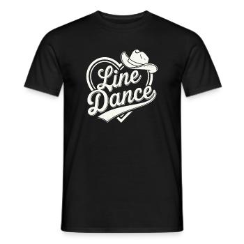 Line Dance Cowboy Design - Männer T-Shirt - Schwarz - Vorne - AI Model Male 178 light (178cm)