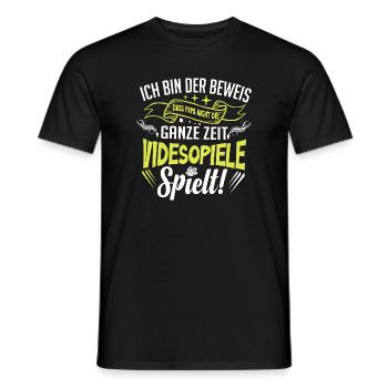 Witziges Design Papa Videospiele Gamer Spruch - Männer T-Shirt - Schwarz - Vorne - AI Model Male 178 light (178cm)
