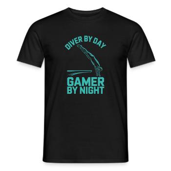 Kunstspringen Turmspringer Sprungbrett - Männer T-Shirt - Schwarz - Vorne - AI Model Male 178 light (178cm)