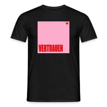 VERTRAUEN HERZ - Männer T-Shirt - Schwarz - Vorne - AI Model Male 178 light (178cm)