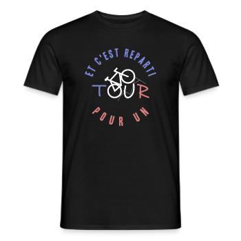 And here we go again for a ride - Vélo Fan Passion - Men's T-Shirt - black - Front - AI Model Male 178 light (178cm)