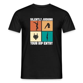 Kunstspringen Turmspringer Sprungbrett - Männer T-Shirt - Schwarz - Vorne - AI Model Male 178 light (178cm)