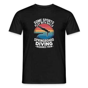 Kunstspringen Turmspringer Sprungbrett - Männer T-Shirt - Schwarz - Vorne - AI Model Male 178 light (178cm)