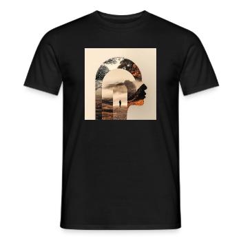 Silhouette Nature Counseling Design - T-shirt homme - noir - Devant - AI Model Male 178 light (178cm)