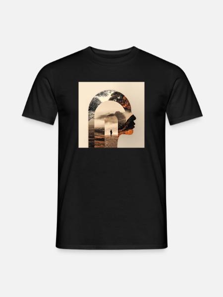 Silhouette Nature Counseling Design - Men's T-Shirt - black