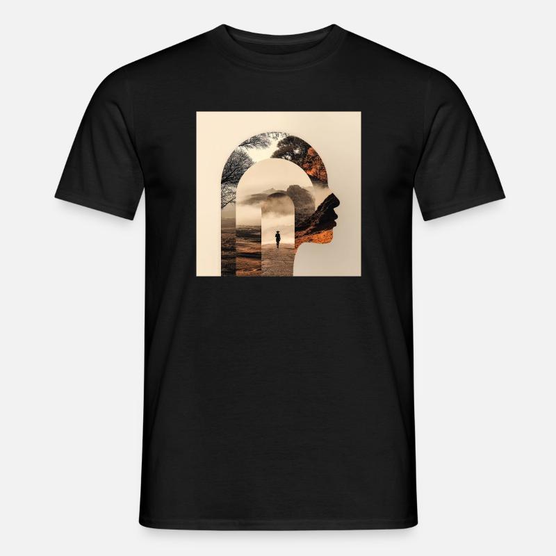 Silhouette Nature Counseling Design - Männer T-Shirt - Schwarz