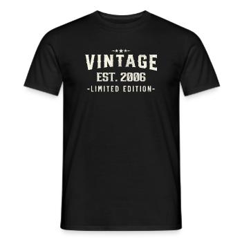 20 Jahre 2006 Vintage Geburtstagsgeschenk - Männer T-Shirt - Schwarz - Vorne - AI Model Male 178 light (178cm)