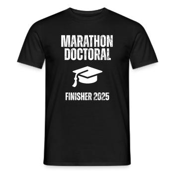 Marathon doctoral Finisher 2025 - T-shirt homme - noir - Devant - AI Model Male 178 light (178cm)