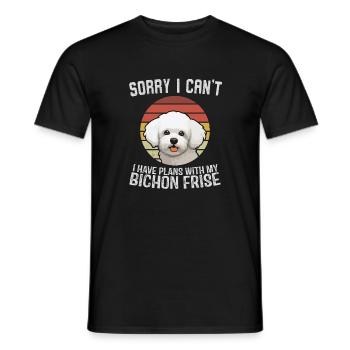 Désolé, je ne peux pas Bichon frisé Chemise - T-shirt homme - noir - Devant - AI Model Male 178 light (178cm)