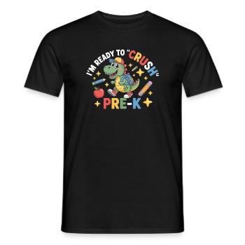 Bereit, Pre K Dinosaurier zu zerquetschen - Männer T-Shirt - Schwarz - Vorne - AI Model Male 178 light (178cm)