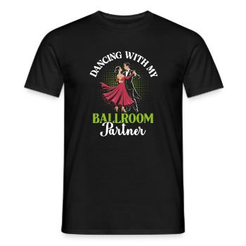 Gesellschaftstanz Tanzunterricht Ballroom Partner - Männer T-Shirt - Schwarz - Vorne - AI Model Male 178 light (178cm)