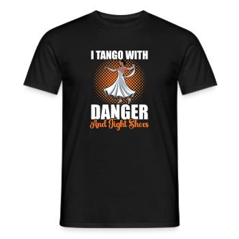 Chaussures de danse Tango École de danse de salon - T-shirt homme - noir - Devant - AI Model Male 178 light (178cm)