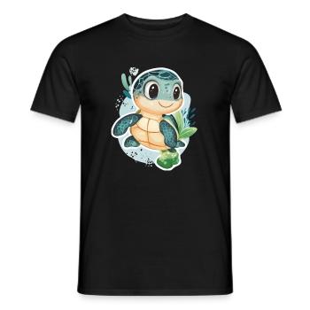 Tortue - T-shirt homme - noir - Devant - AI Model Male 178 light (178cm)