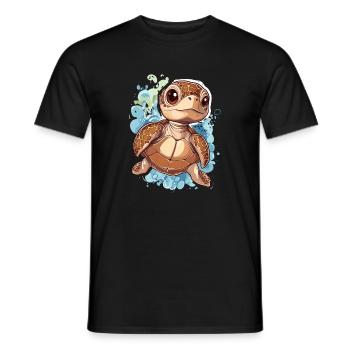 Tortue - T-shirt homme - noir - Devant - AI Model Male 178 light (178cm)