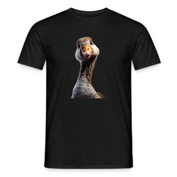 Gans Süße Gänseküken Gans Küken Ente Kleine Gänse - Männer T-Shirt - Schwarz - Vorne - AI Model Male 178 light (178cm)