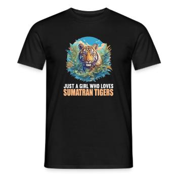 Sumatra-Tiger - Männer T-Shirt - Schwarz - Vorne - AI Model Male 178 light (178cm)
