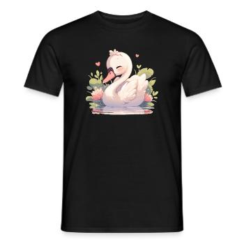 Cygnes Cygne - T-shirt homme - noir - Devant - AI Model Male 178 light (178cm)