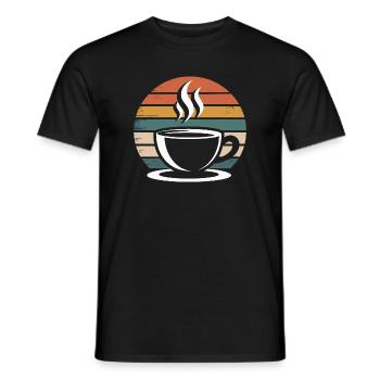 Design de café vintage - T-shirt homme - noir - Devant - AI Model Male 178 light (178cm)