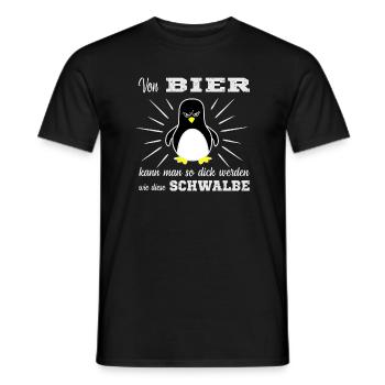 Bier Pinguin - Männer T-Shirt - Schwarz - Vorne - AI Model Male 178 light (178cm)