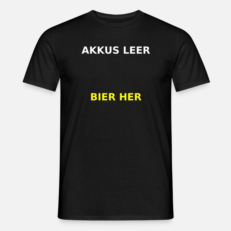 Akkus&Bier - Männer T-Shirt - Schwarz
